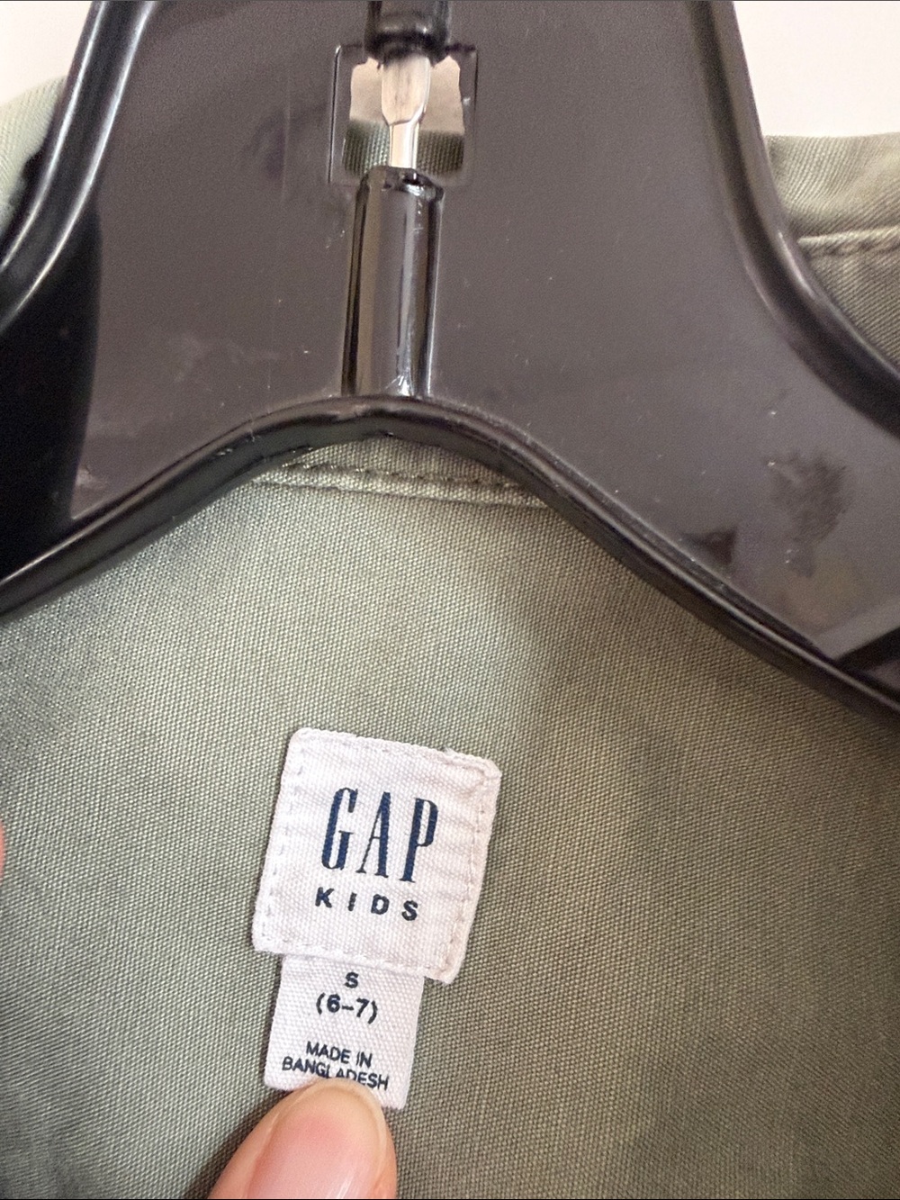 GAP Kids Olive Green Button-Front Jacket - Picture 2 of 8